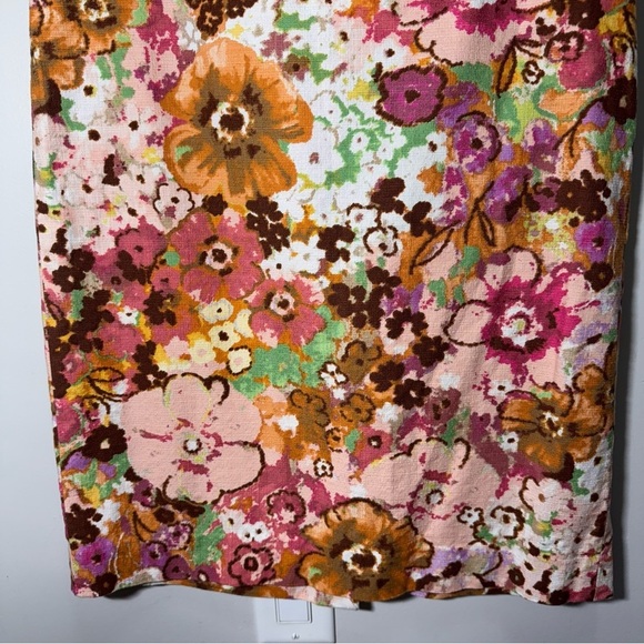 J Crew Floral Pencil Skirt Size 8 Cottagecore - Picture 4 of 9